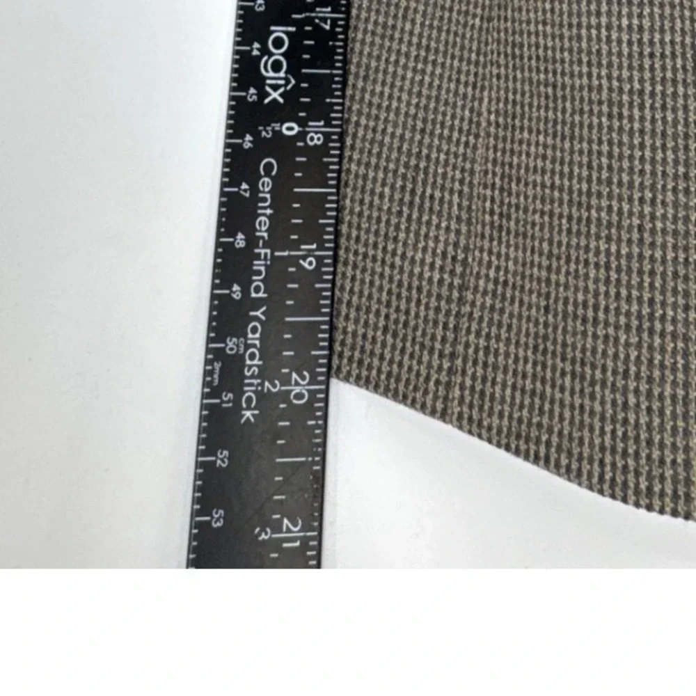 Oscar‎ de la Renta Mens Blazer 44R Gray Micro Houndstooth Two Button Sport Coat